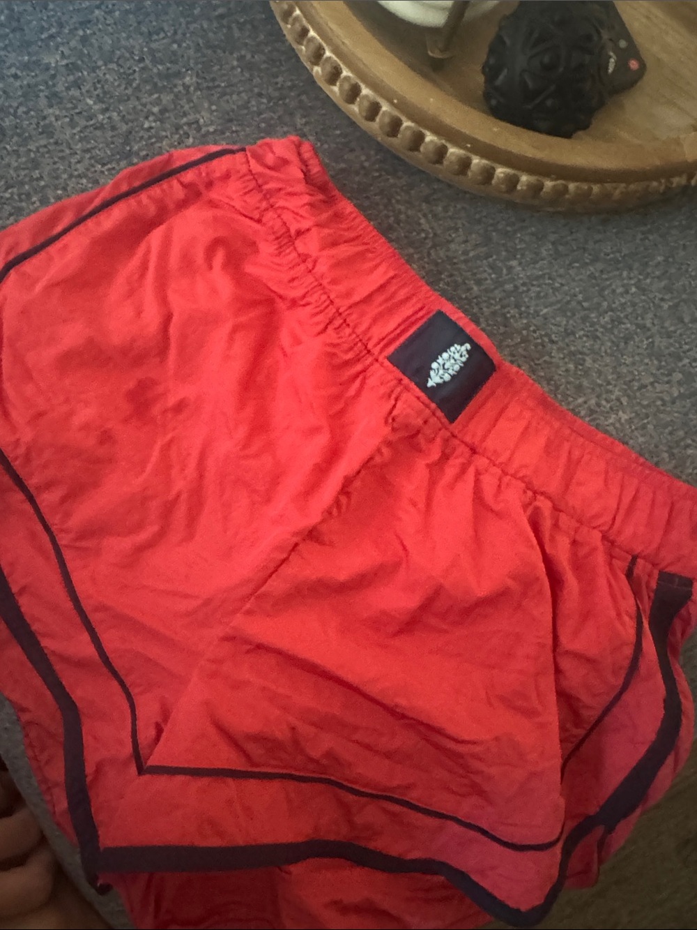 Free people women’s shorts navy and red